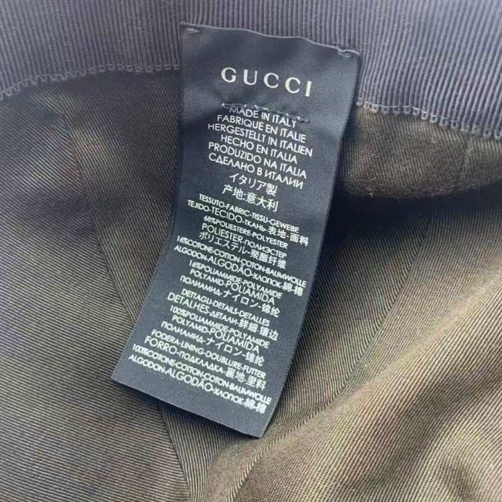 Gucci Hat Baseball Cap Leather GG Logo Bra - Picture 7 of 11